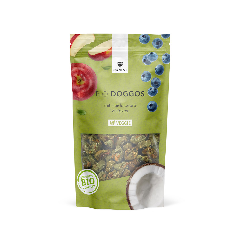 Bio Doggos Veggie mit Heidelbeere & Kokos